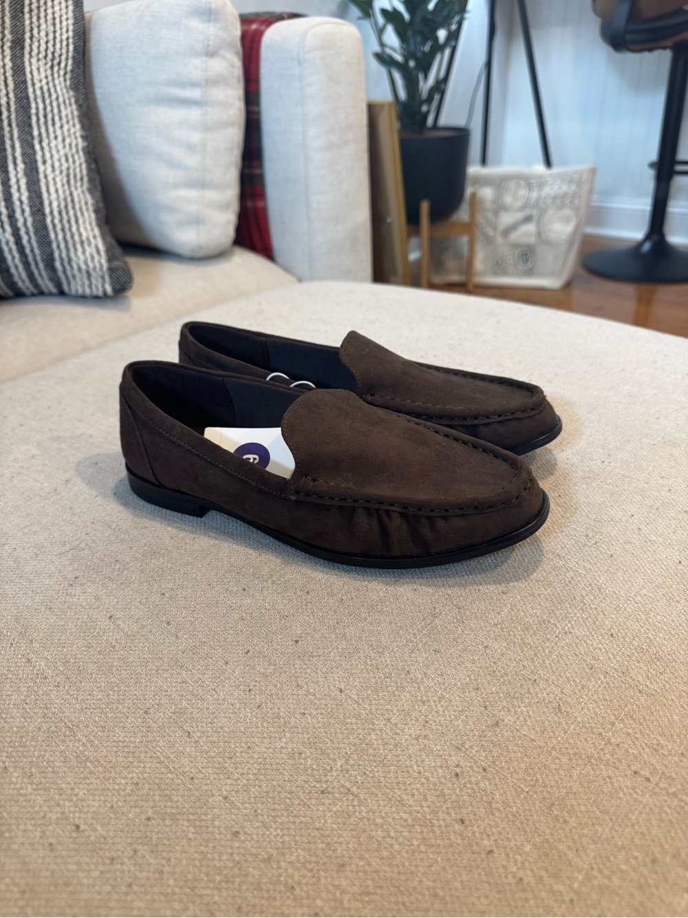 Women’s Rouched Loafers w/ Memory Foam, A New Day, Brown Faux Suede, Sz 6 NWT - Picture 5 of 8